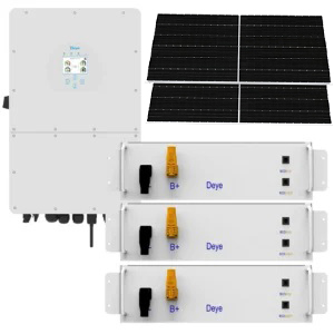 Сонячна електростанція Deye 12 кВт + 3× акумулятор Deye SE-G5.1Pro-B + 22× панелі Risen 580 Вт