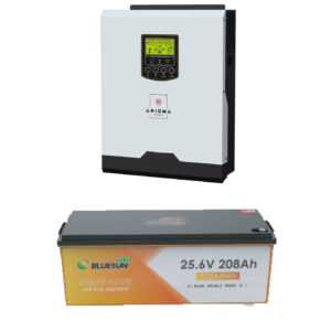 Комплект для квартири. Інвертор Axioma Energy 3 кВт+АКБ LIFEPO4 Bluesun BSM24208 на 5,32 кВт год