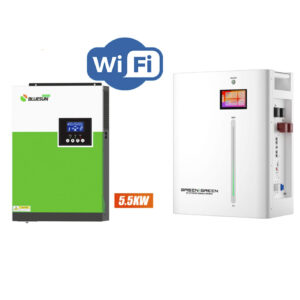 Комплект для Будинку інвертор 5,5 квт.від Bluesun, АКБ 5.12Квт.г. LiFePO4 від BasenGreen. Разом дешевше!